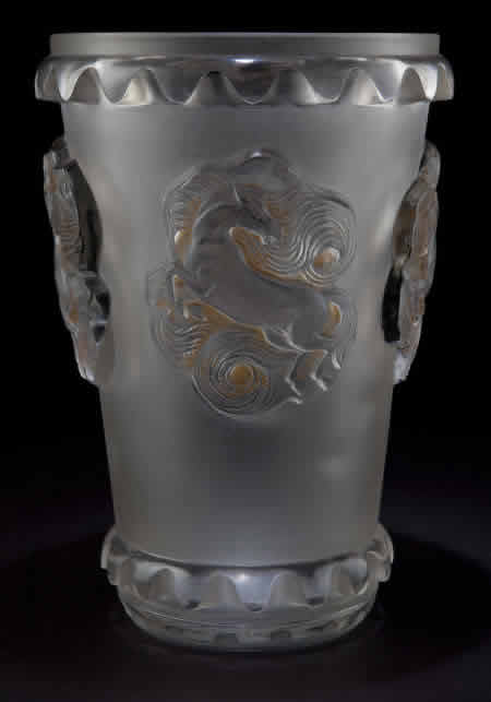 R. Lalique Camargue Vase