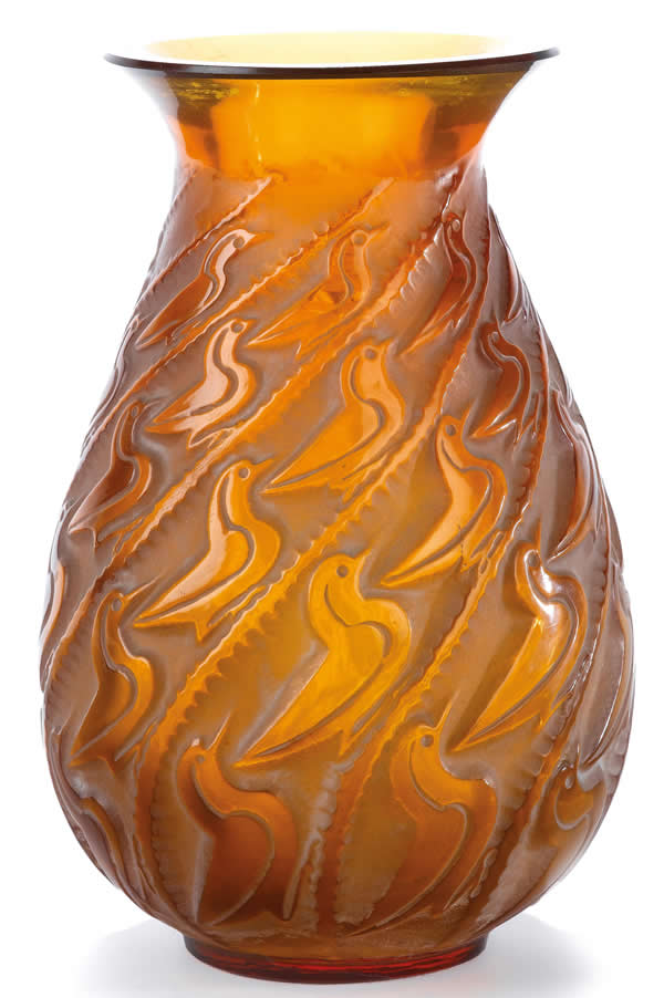 R. Lalique Canards Vase