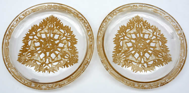 R. Lalique Chasse Chiens Plate