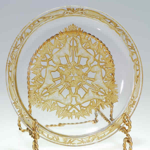 R. Lalique Chasse Chiens Plate