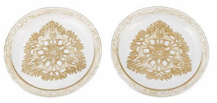 R. Lalique Chasse Chiens Plate