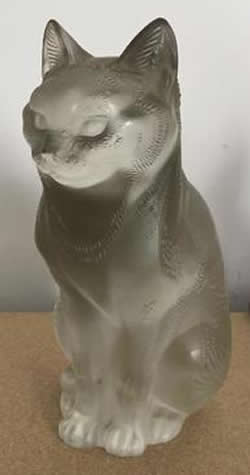 R. Lalique Chat Assis Decoration
