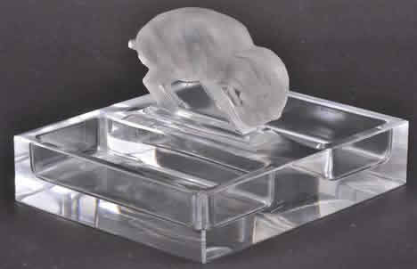 R. Lalique Chevre Ashtray