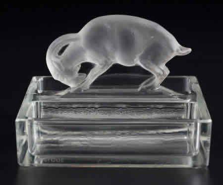 R. Lalique Chevre Ashtray