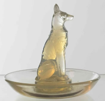 R. Lalique Chien Ashtray