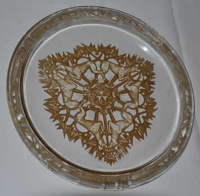 R. Lalique Chiens Plate