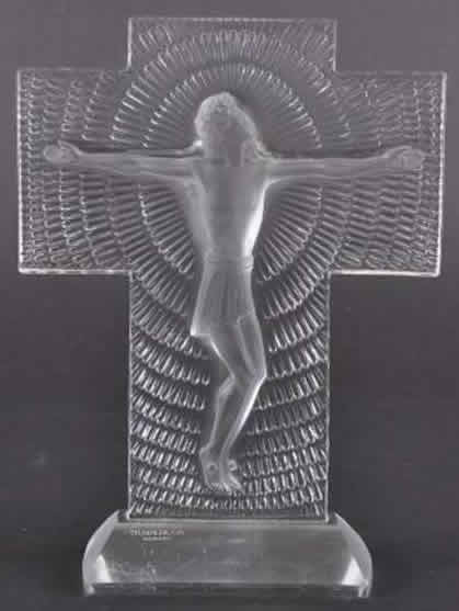 R. Lalique Jesus Christ On Cross Statue