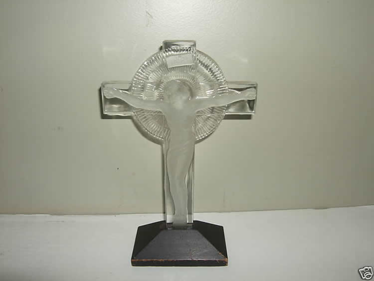 R. Lalique Crucifix Statue