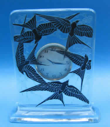 R. Lalique Cinq Hirondelles Clock