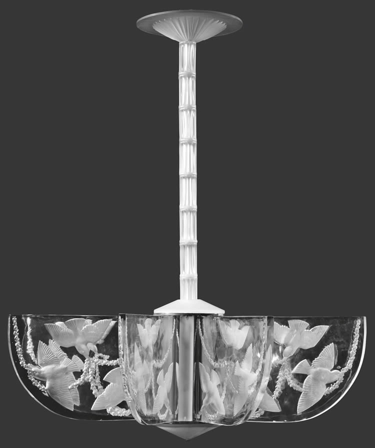 R. Lalique Copenhague Chandelier