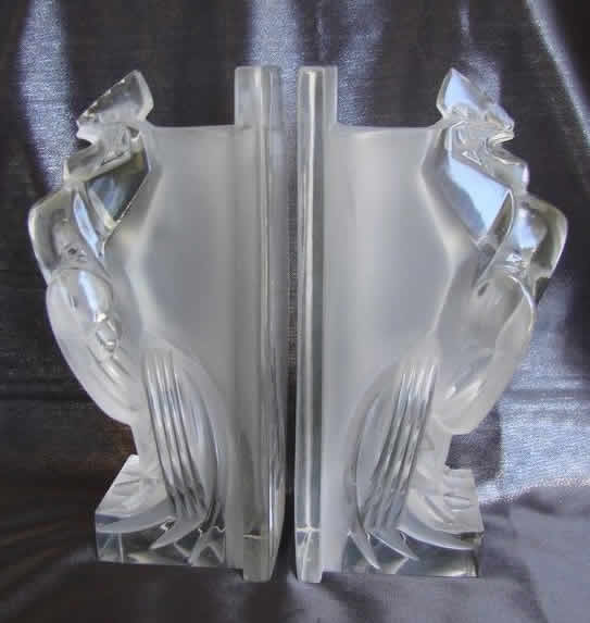 R. Lalique Coq Houdan-B Bookend