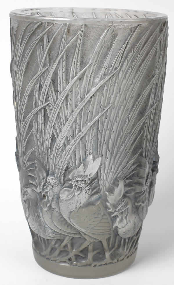 R. Lalique Coqs Et Plumes Vase