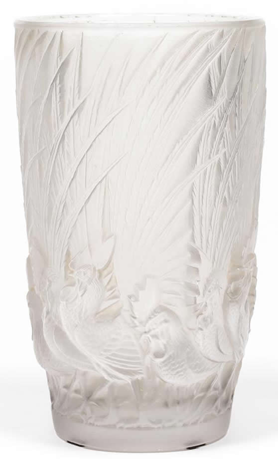 R. Lalique Coqs Et Plumes Vase