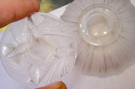 R. Lalique A Cotes Bouchon Papillons Perfume Bottle