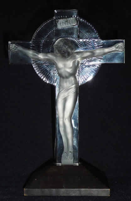 R. Lalique Crucifix Statue