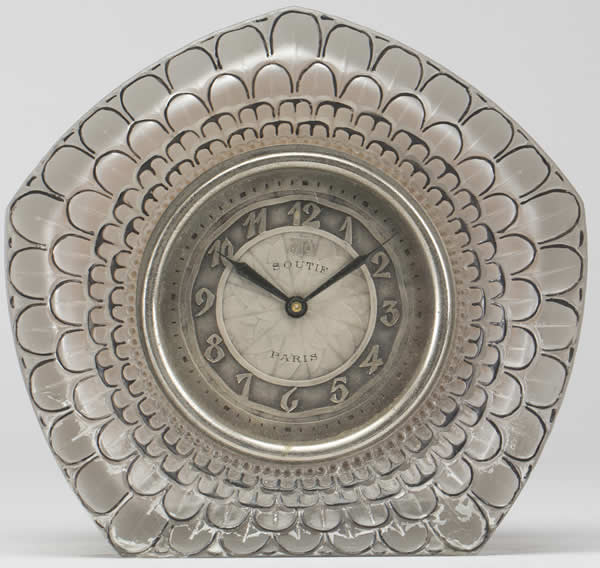 R. Lalique Dahlia Clock
