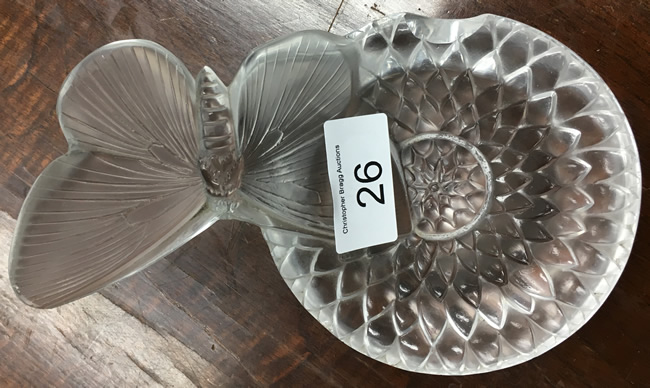 R. Lalique Dahlia et Papillon Ashtray
