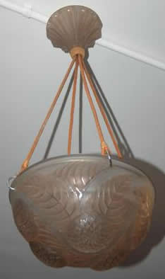 R. Lalique Dahlias Hanging Light Fixture