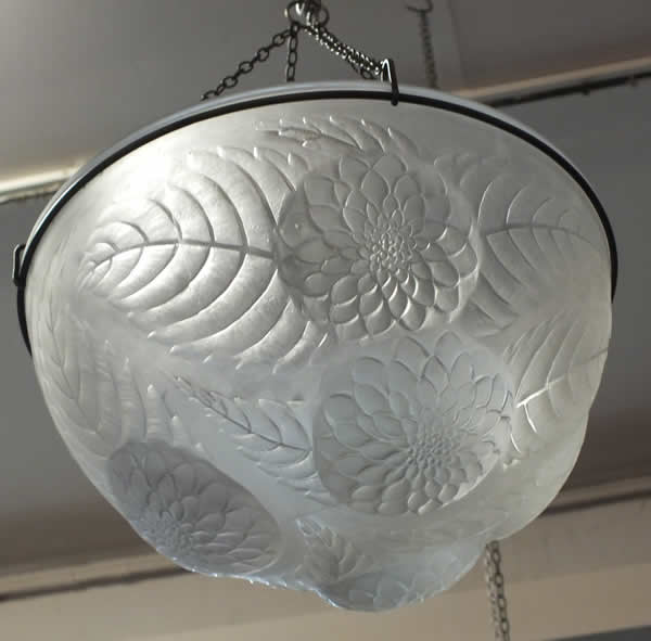 R. Lalique Dahlias Light Fixture