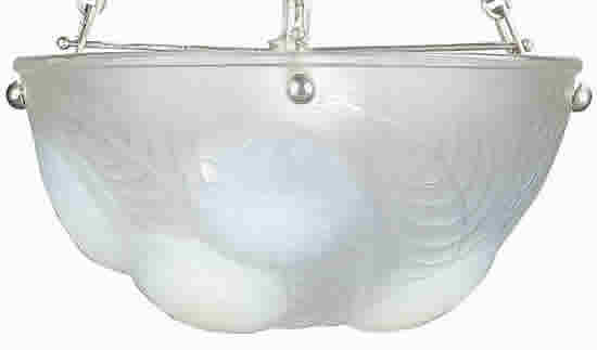 R. Lalique Dahlias Hanging Light Fixture