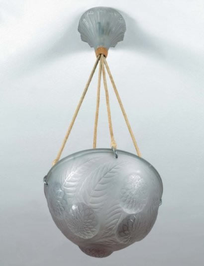 R. Lalique Dahlias Light Fixture