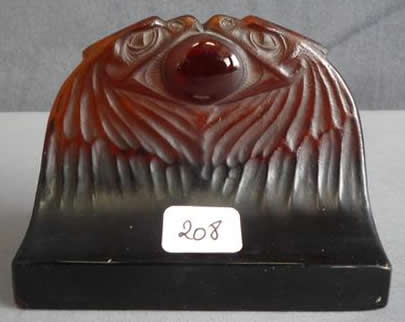 R. Lalique Deux Aigles Paperweight