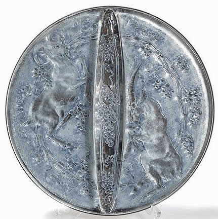 R. Lalique Deux Chevres Mirror