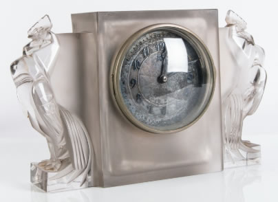 R. Lalique Deux Coqs Pendule