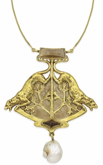 R. Lalique Deux Felins Pendant