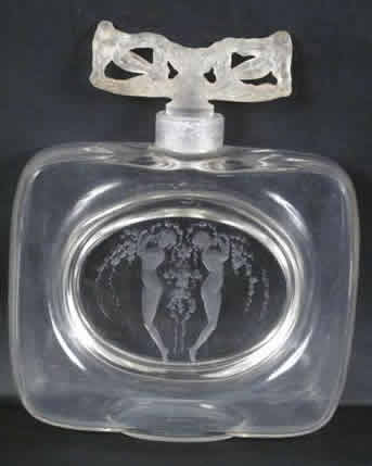 R. Lalique Deux Figurines Bouchon Figurines Perfume Bottle