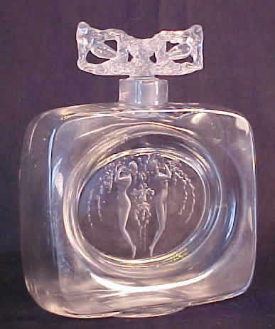 R. Lalique Deux Figurines Bouchon Figurines Perfume Bottle