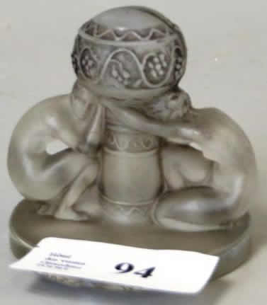 R. Lalique Deux Figurines Card Holder