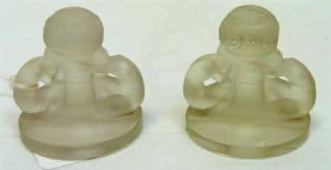R. Lalique Deux Figurines Menu Card Holder