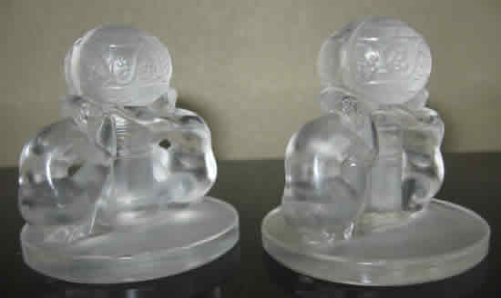 R. Lalique Deux Figurines Menu Holder