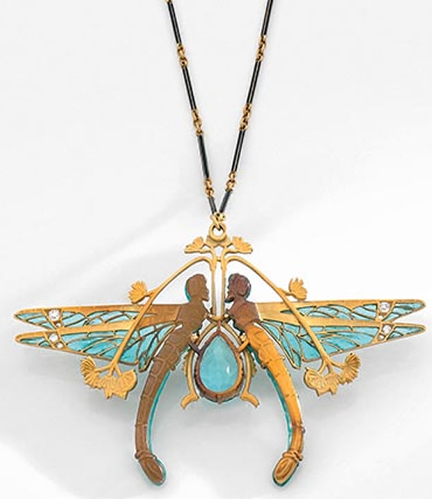 R. Lalique Deux Libellules-2 Pendant