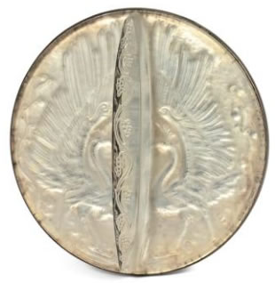 R. Lalique Deux Oiseaux Hand Mirror