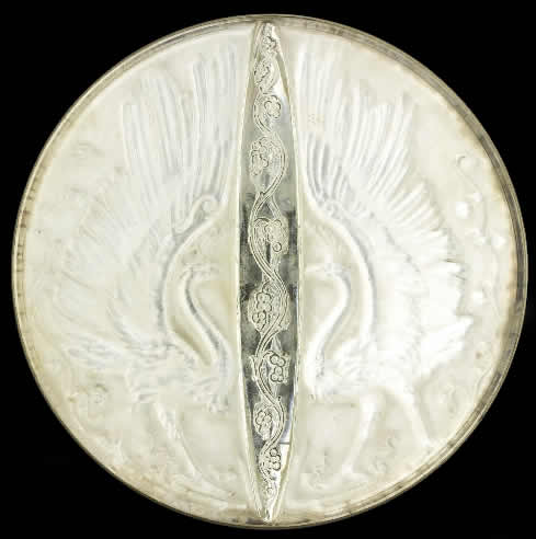 R. Lalique Deux Oiseaux Hand Mirror