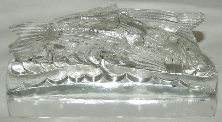R. Lalique Deux Sardines Paperweight