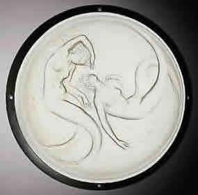 Rene Lalique Deux Sirenes Chandelier