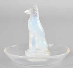 R. Lalique Dog Ashtray