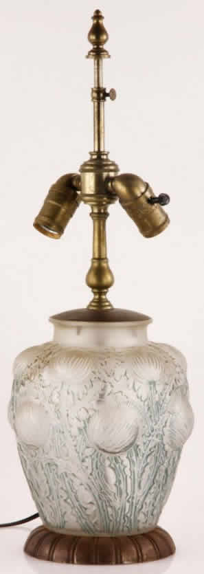 Rene Lalique Domremy Vase Lamp