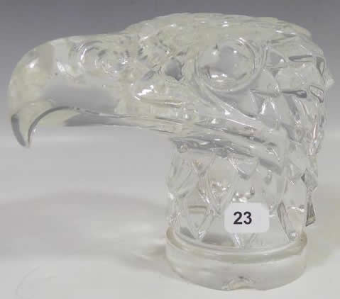 R. Lalique Eagle Head Car Mascot