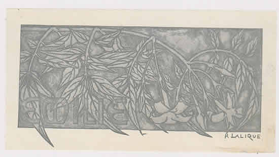 R. Lalique Emilie Bookplate