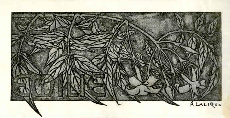 R. Lalique Emilie Bookplate