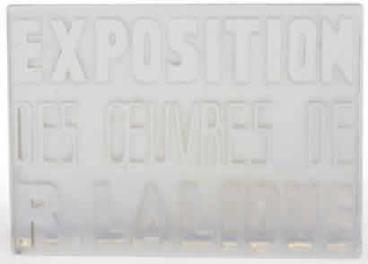 Rene Lalique Exposition Des Oeuvres De R.Lalique Advertising Sign