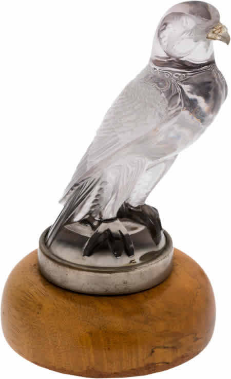 R. Lalique Falcon Hood Ornament