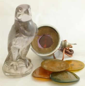 R. Lalique Falcon Hood Ornament