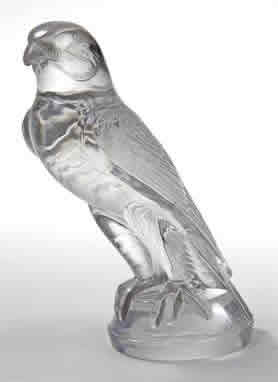 R. Lalique Falcon Hood Ornament