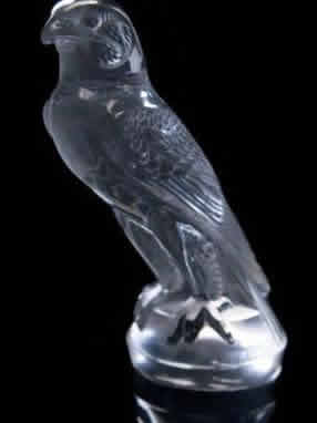 R. Lalique Falcon Hood Ornament
