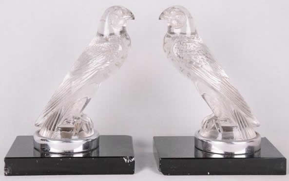 R. Lalique Faucon Bookend